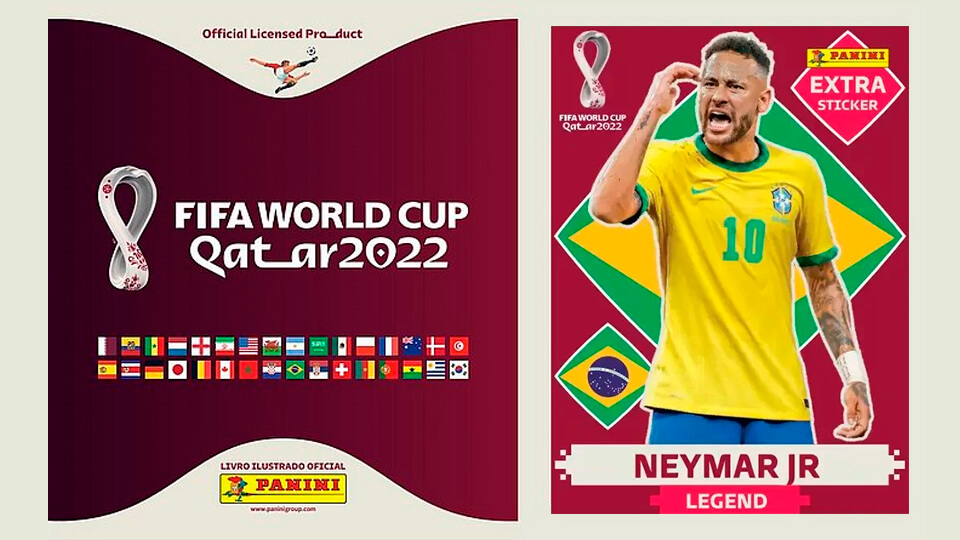 Figurinha Neymar Legend DOURADA Copa 2022